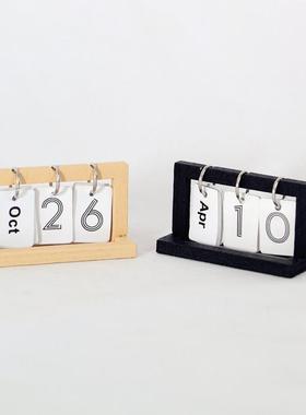 Dollhouse仿真迷你微缩小台历翻页日历道具创意模型OB11小布娃用