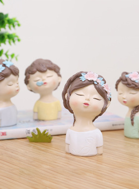小清新森系卡通爱生如夏花摆件