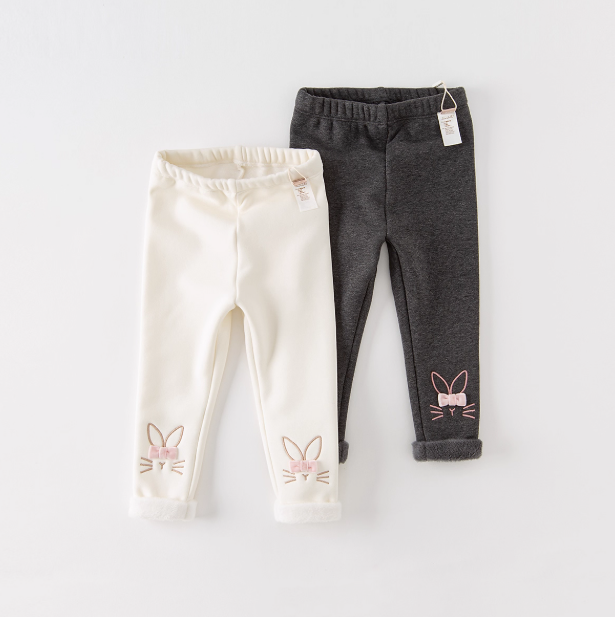 DAVEBELLA女童加绒保暖打底裤