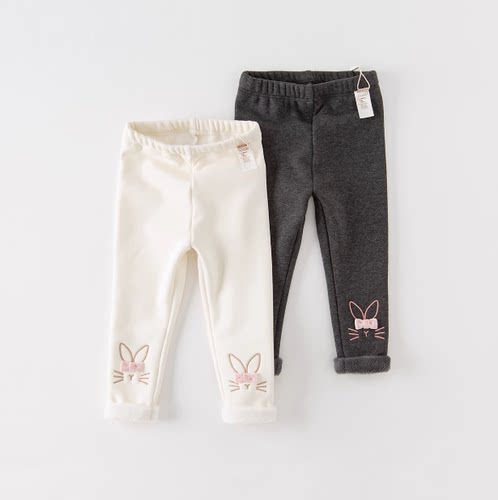 DAVEBELLA女童加绒保暖打底裤