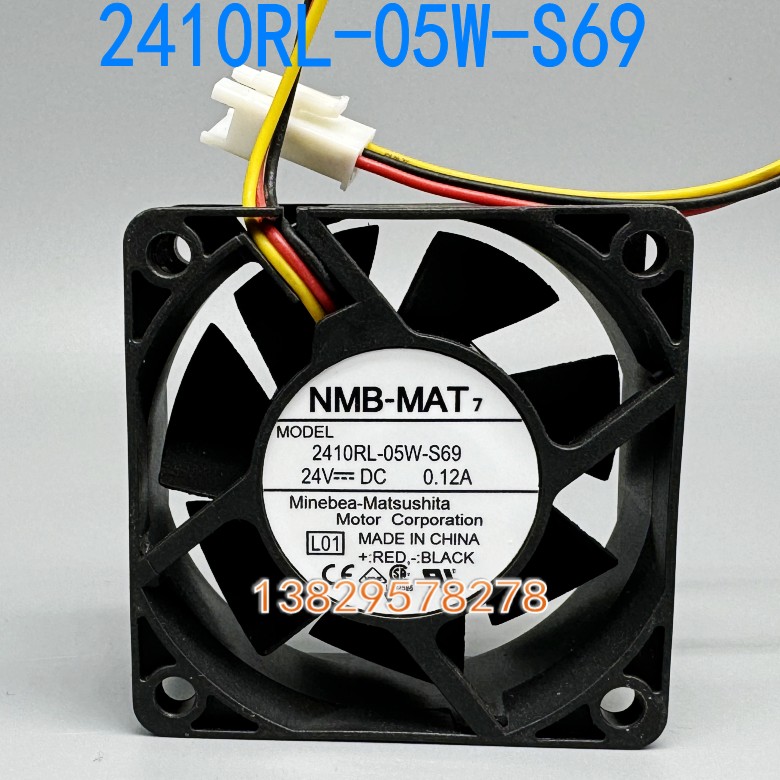 2410RL-05W-S69 原装NMB 24V 0.12A 6025 6cm 3线变频器散热风扇