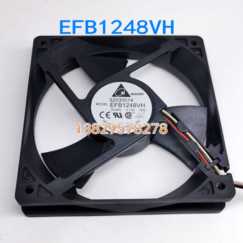 全新台达EFB1248VH-ROO 48V 0.15A 12025双滚珠 12CM工业散热风扇