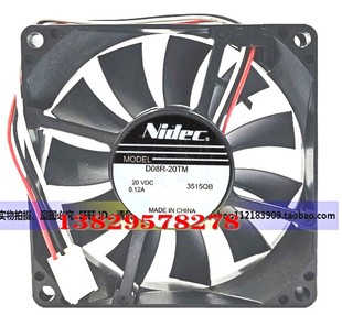D08R 3线 20TM 0.12A 8CM微波炉静音散热风扇 8015 全新Nidec