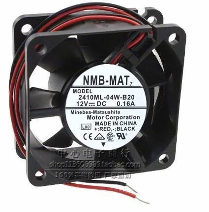 原装NMB 2410ML-04W-B20 6025 6CM12V 0.16A 两线 双滚珠散热风扇