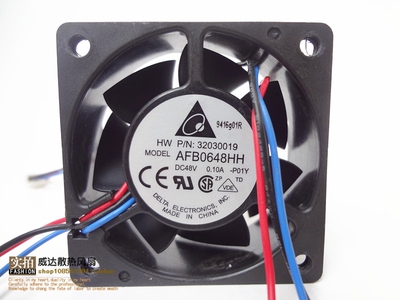 台达AFB0648HH 6025 CPU散热器风扇  48V 0.10A双滚珠 变频器风扇