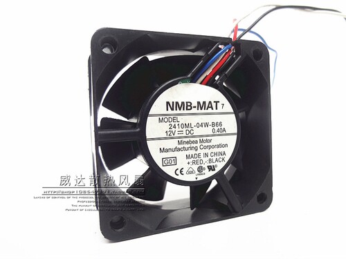 NMB 6025 12V 0.40A 6CM 6厘米 4线 CPU 机箱风扇 2410ML-04W-B69