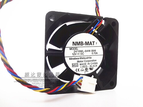 NMB 6025 6CM/厘米 暴力 4线温控 风扇 2410ML-04W-B86 12V 0.70A