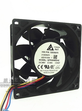 原装台达 QFR0948GHE 48V 0.39A 9CM 9038 4线温控变频器机箱风扇