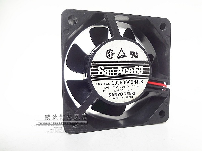 三洋 6025 5v 0.13A 109R0605M408 6CM/厘米 机箱双滚珠散热风扇