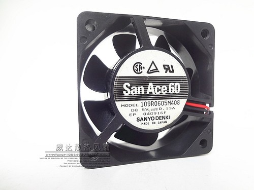 三洋 6025 5v 0.13A 109R0605M408 6CM/厘米 机箱双滚珠散热风扇