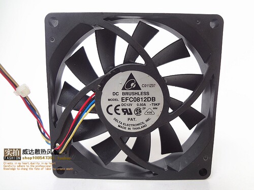 全新原装台达EFC0812DB 8015 12V 0.50A 8cm 4线温控机箱散热风扇