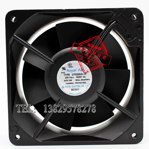 日本Royal TYPE UT626DG-TP 220V 23/27.5W 160*55MM 全金属风扇