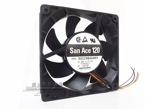 原装三洋 9G1248G403 12025 48V 0.23A 12cm/厘米 变频器散热风扇