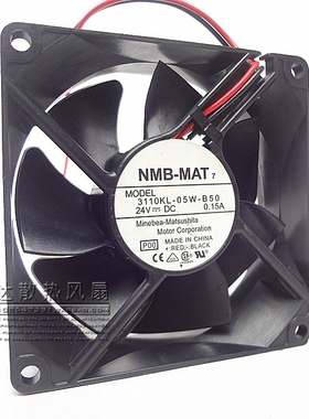 NMB 8025 8CM 24V 0.15A 8厘米 2线 变频器风扇 3110KL-05W-B50