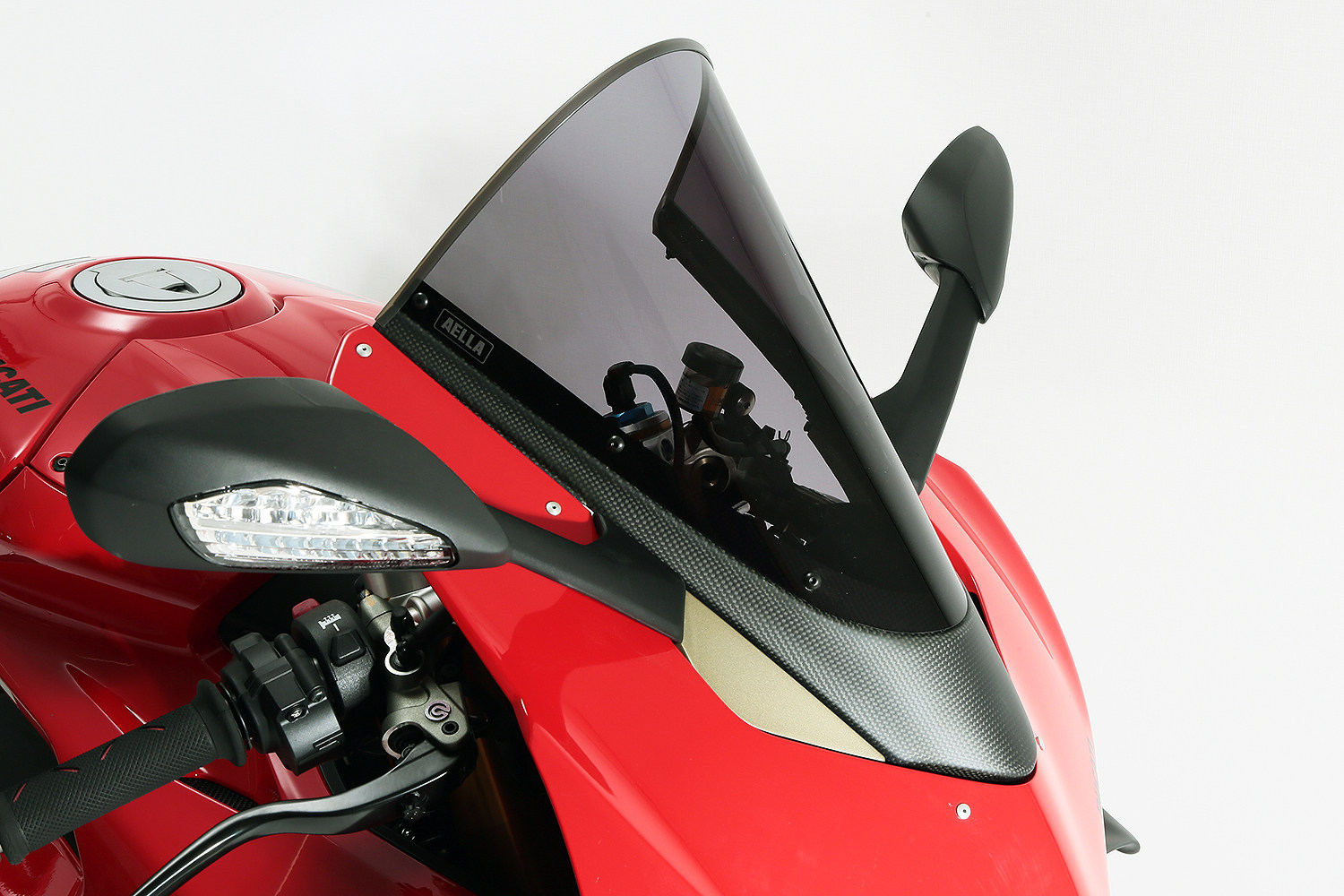 AELLA 适用DUCATI 杜卡迪 Panigale V4 碳纤维加高加宽风挡风镜