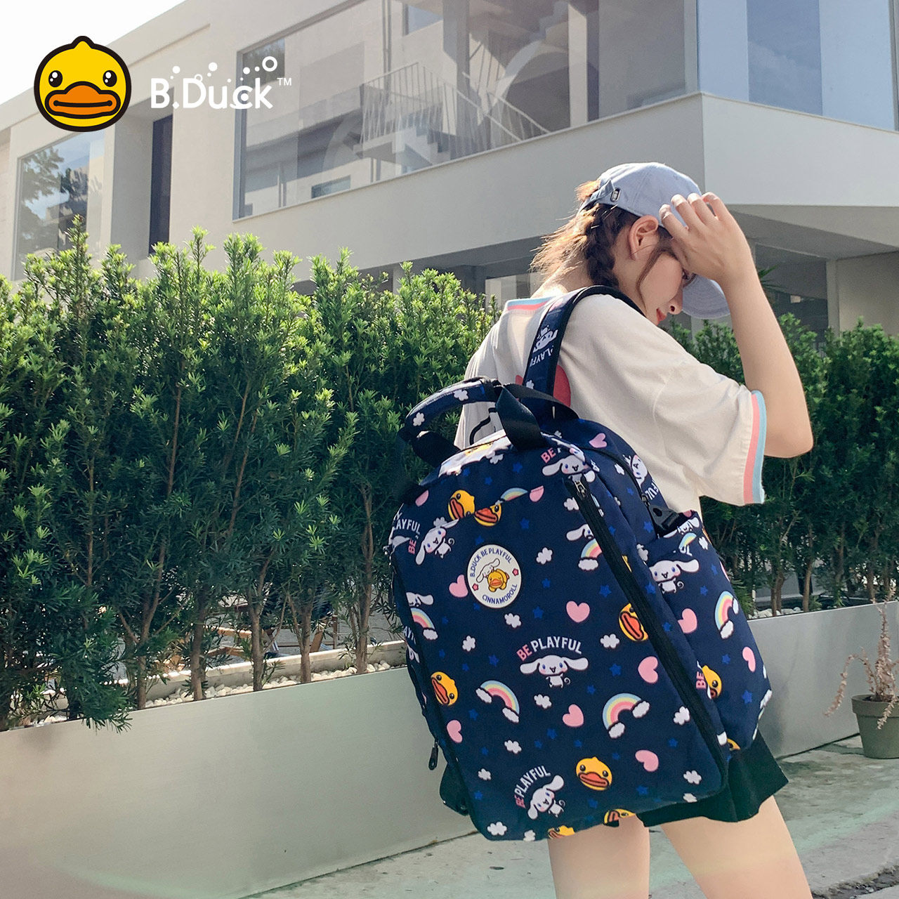 B.Duck小黄鸭妈咪包母婴包背包潮流大耳狗联名系列2021年新款