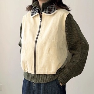 mondaydream . 哥德堡秋 复古 翻领撞色 棉感厚实马甲