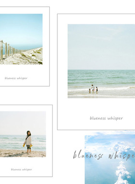 SAN 蓝色耳语blueness-whisper韩风淡海蓝盐系装饰卡片邮寄宝丽来