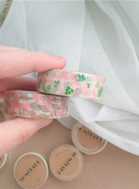 SAN 日单和纸胶带 树叶物语 手撕DIY日记手帐相册装饰10M3款