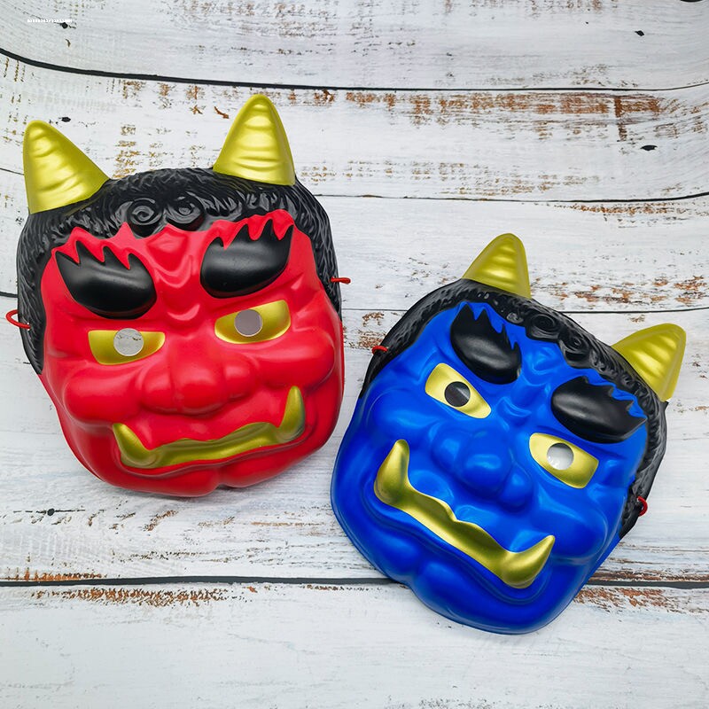 日式年兽万圣节日本能剧生剥般若面具面具纹身店料理寿司店装饰