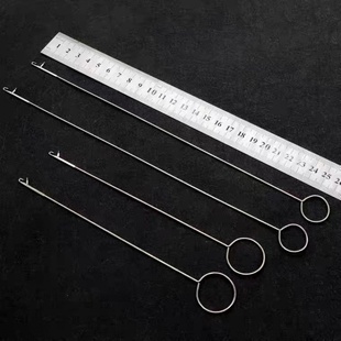 翻布条穿绳加长长翻带器带舌针手工diy翻里器反勾针钩针