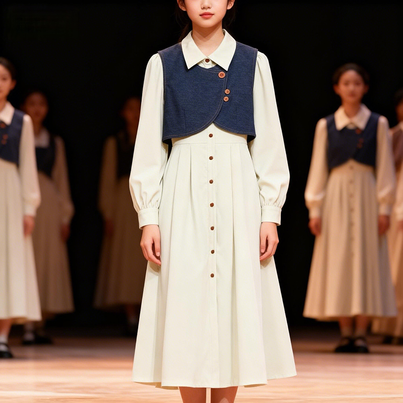 春秋穿搭一整套超火减龄穿搭一整套轻奢高级感长袖连衣裙子套装女