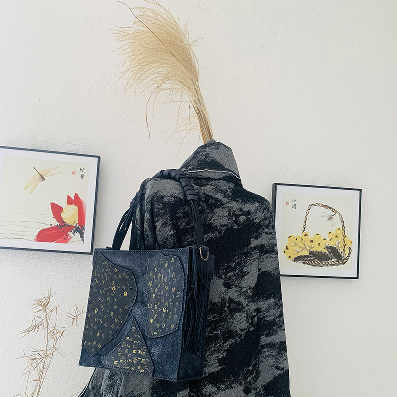 【甲骨文】复古拼接个性 Fu.DuJuan 奢华 手提包 斜挎包 手工定做