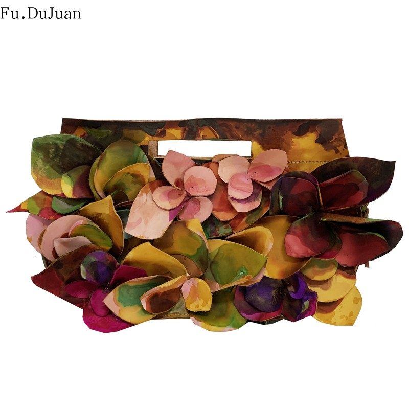 繁花系列原创品牌 设计师包 气质高贵 手工花瓣包 艺术手提斜跨包