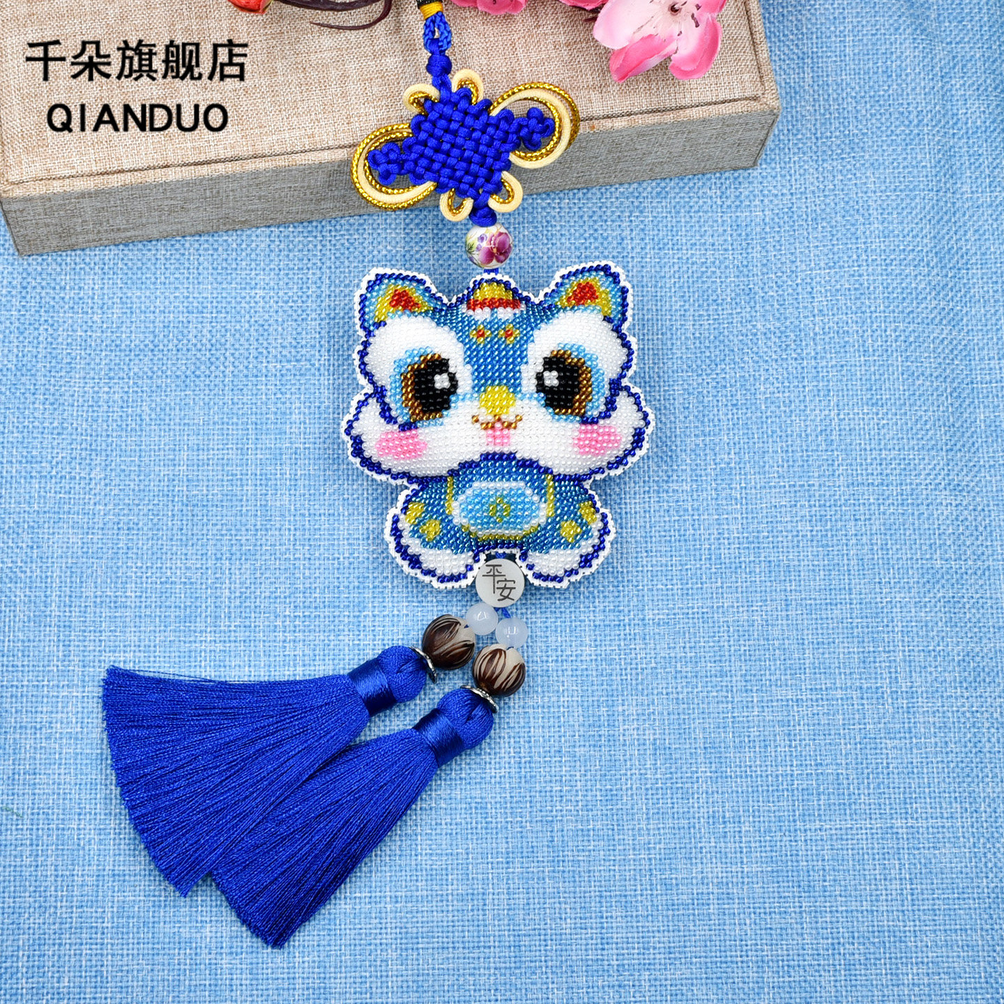 珠绣十字绣手工材料包醒狮DIY材料包