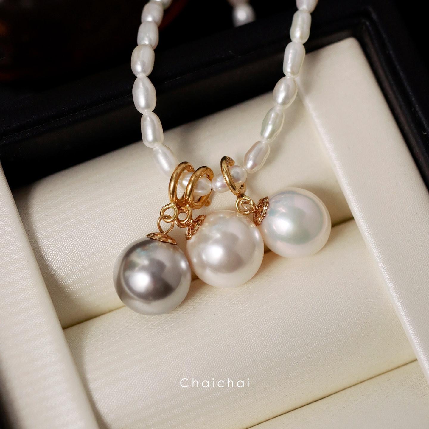 14K包金任意扣天然施家珍珠吊坠