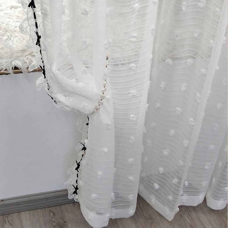 立体毛球防刮半透窗纱2025新款纱帘法式女儿房卧室高级白纱,居家布艺,定制窗帘,淘宝优惠券,粉丝福利购,淘宝优惠卷