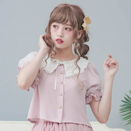 [dollydelly]衬衫荷叶边小花园