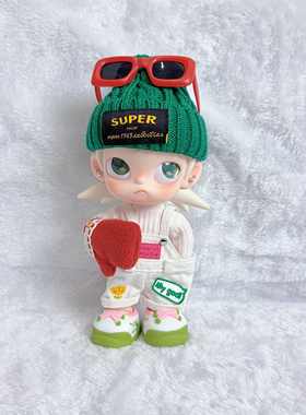 嘎子姐娃衣 zsiga 绿色多巴胺背带裤套装1/8可动人偶姜饼人娃衣