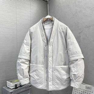 系扣羽绒服港风高街95%白鸭绒痞帅百搭高端羽绒外套 男士 冬季 新款