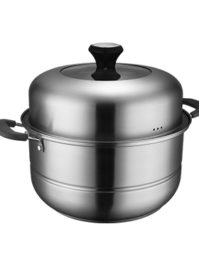 爱仕达蒸锅蒸馒头双层304不锈钢汤锅两层多用锅ZS26C5J/28/32加厚