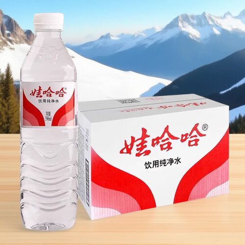 娃哈哈纯净水596ml*24瓶办公会议饮用水瓶装整箱