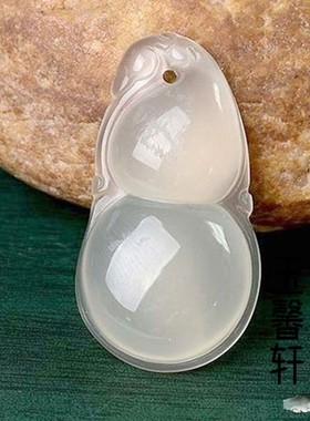 天然白玉髓葫芦吊坠玛瑙福禄寿