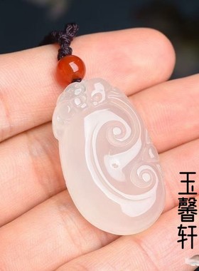 冰种平安玉石挂件貔貅如意天然