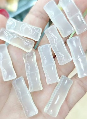 玉髓竹节羽毛小鱼福瓜吊坠