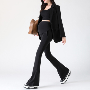 秋季 喇叭裤 微喇加长版 秋冬款 孕妇裤 加绒加厚休闲裤 子秋外穿长裤