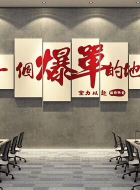 办公室墙面装饰公司文化电商布置