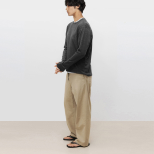 15.5微米可机洗细密羊毛圆领直口长袖 轻屋 T恤