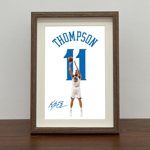 NBA篮球KlayThompson克莱汤普森相框摆台装饰画海报挂画生日礼物