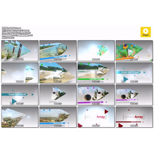 简洁清新三角形图文展示ae模板动感企业宣传片公司产品文化推广ae