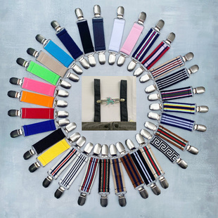 宝宝背带裤 绳固定夹子小孩卡通弹力吊带裙防滑落儿童防掉肩带神器