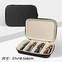 Universal two-pair glasses storage case, hard shell protective box, portable sunglasses case for outdoor travel, car sunglasses case thumbnail 4