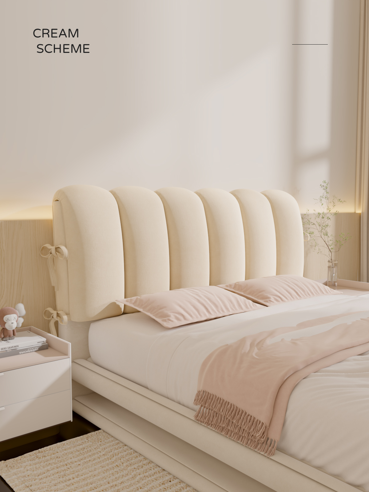 奶油风床头靠垫软包床头板套罩儿童靠枕防撞大靠背现代简约可拆洗,居家布艺,靠垫/抱枕,淘宝优惠券,粉丝福利购,淘宝优惠卷