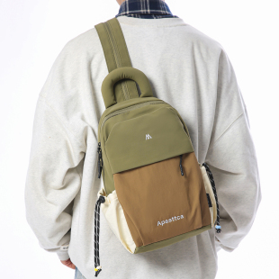 休闲胸包男女同款大容量小型背包学生户外运动轻便多功能斜挎包潮