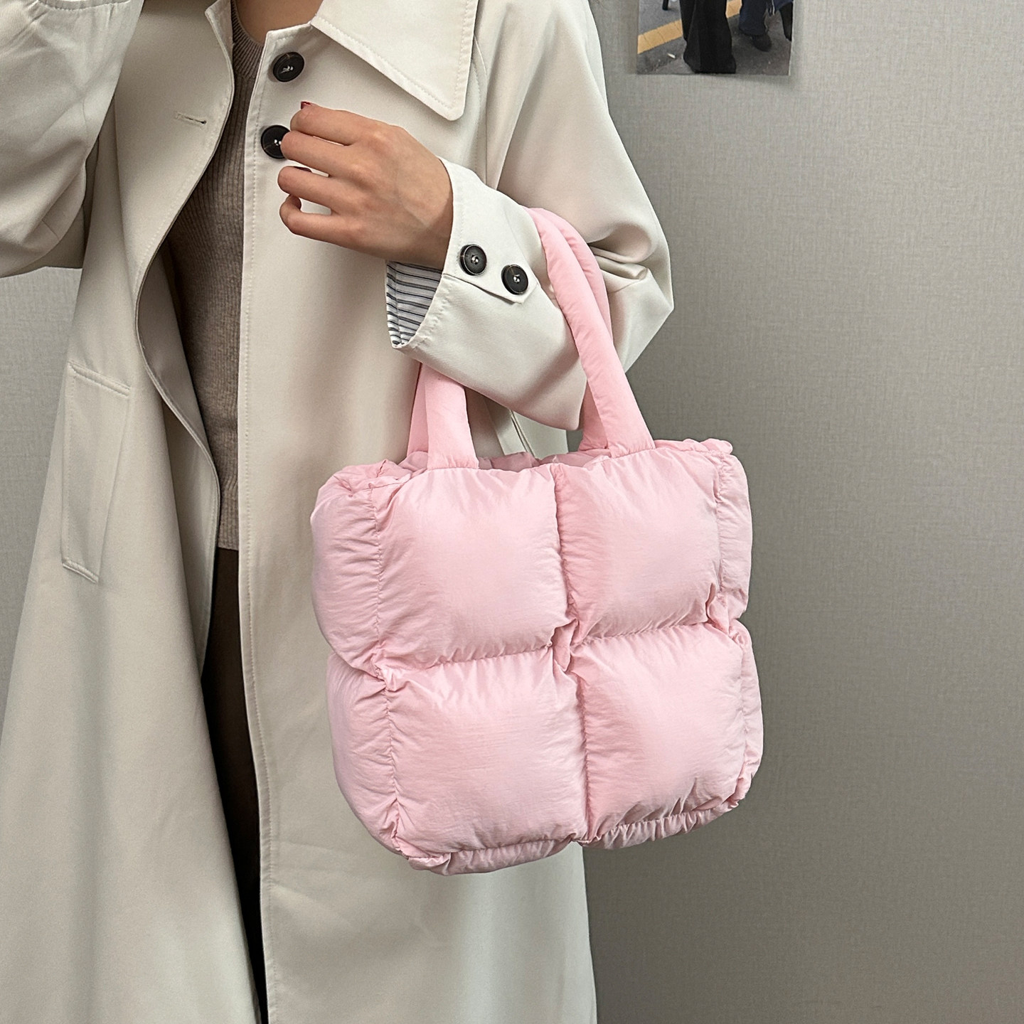 甜美女生包包2026新款超轻夹棉泡泡云朵包简约四季手提单肩小包包,箱包皮具/热销女包/男包,通用款女包,淘宝优惠券,粉丝福利购,淘宝优惠卷