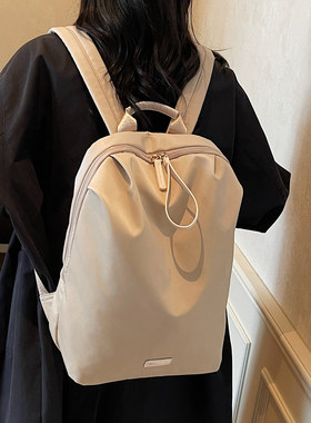 轻便双肩包女小型大学生书包经典百搭旅行背包15寸笔记本电脑包